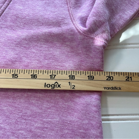 Talbots Petite Pink Heathered Shawl Neck Long Sleeved Sweatshirt Size MP - Picture 6 of 9